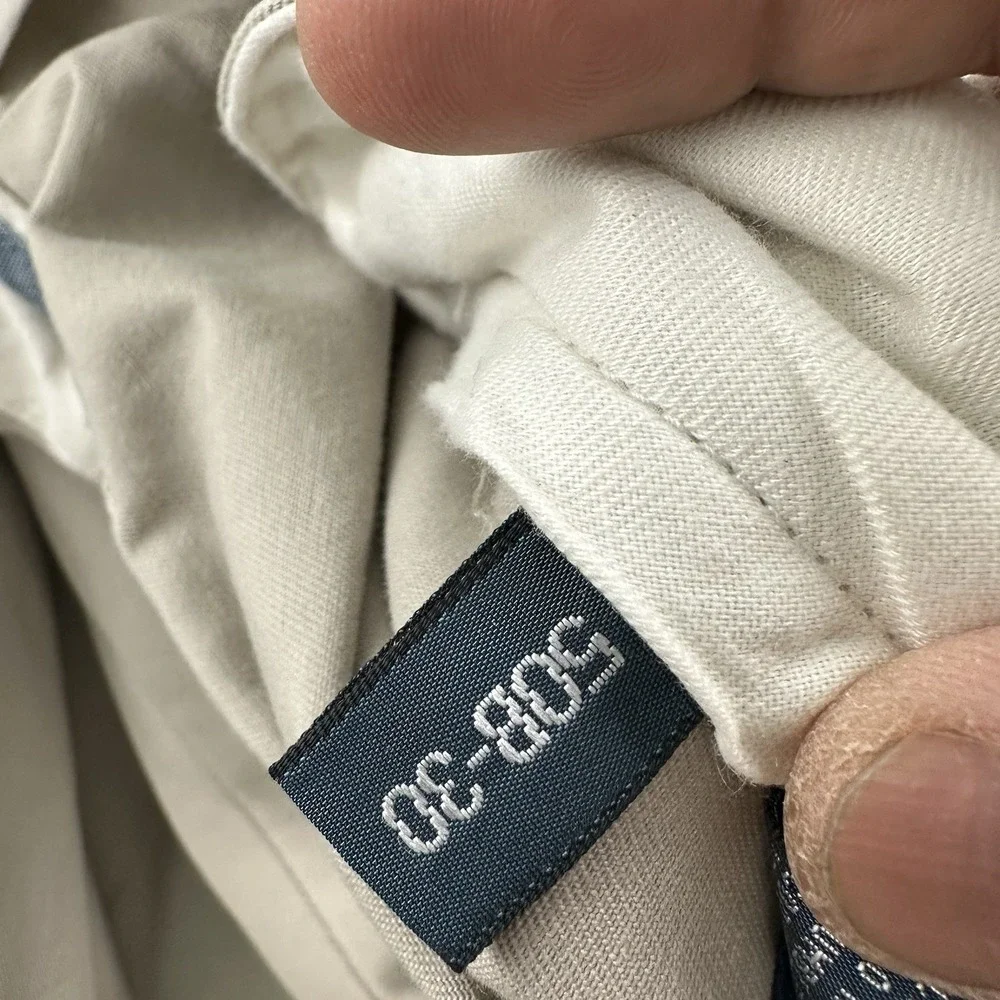 Polo Ralph Lauren Andrew Pleated Chino Pants Mens 49x30 Tan Oatmeal Cotton Big